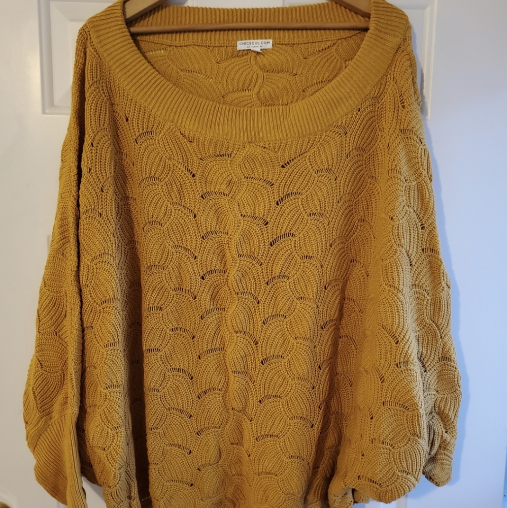 Mustard off the shoulder sweater
